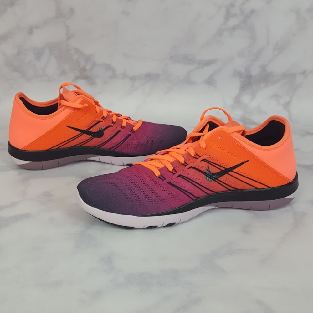 NIKE Free TR 6 Spectrum Orange & Purple Sneakers - Picture 6 of 12